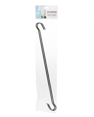 Tarmo ripustuskoukut musta 40 cm 2 kpl