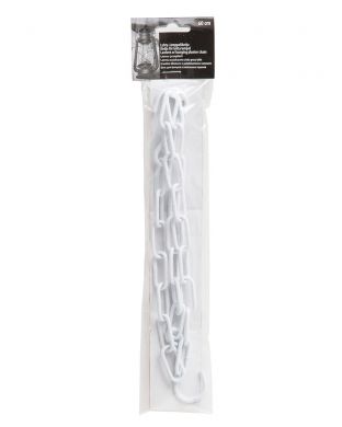 Metalliketju amppelille valkoinen 60 cm