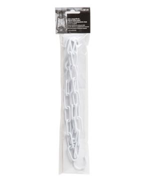Metalliketju amppelille valkoinen 60 cm