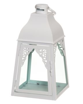 Lyhty Simone 34 cm valkoinen