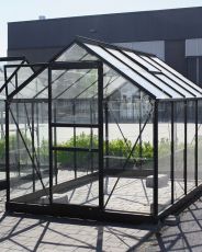 KASVIHUONE HALLS POPULAR 6,2 M² LASILLA, MUSTA VÄRI